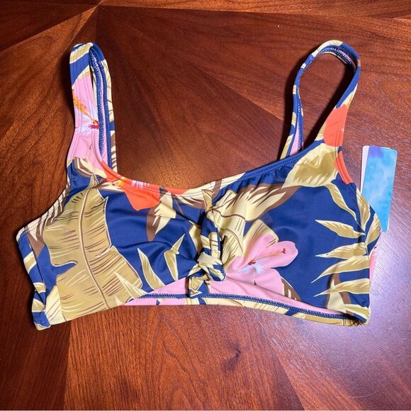Beach Betty by Miracle BrandsTropical Print Bikini Top NWT large - Picture 1 of 7